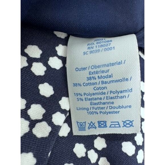 "BODEN" Navy Print Mini Dress SZ 10p Women's Dress Office Work Wear  Summer - Picture 6 of 9